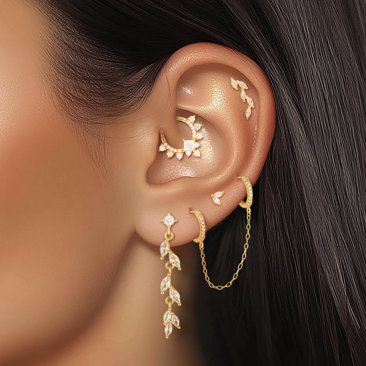 flat back cartilage stud