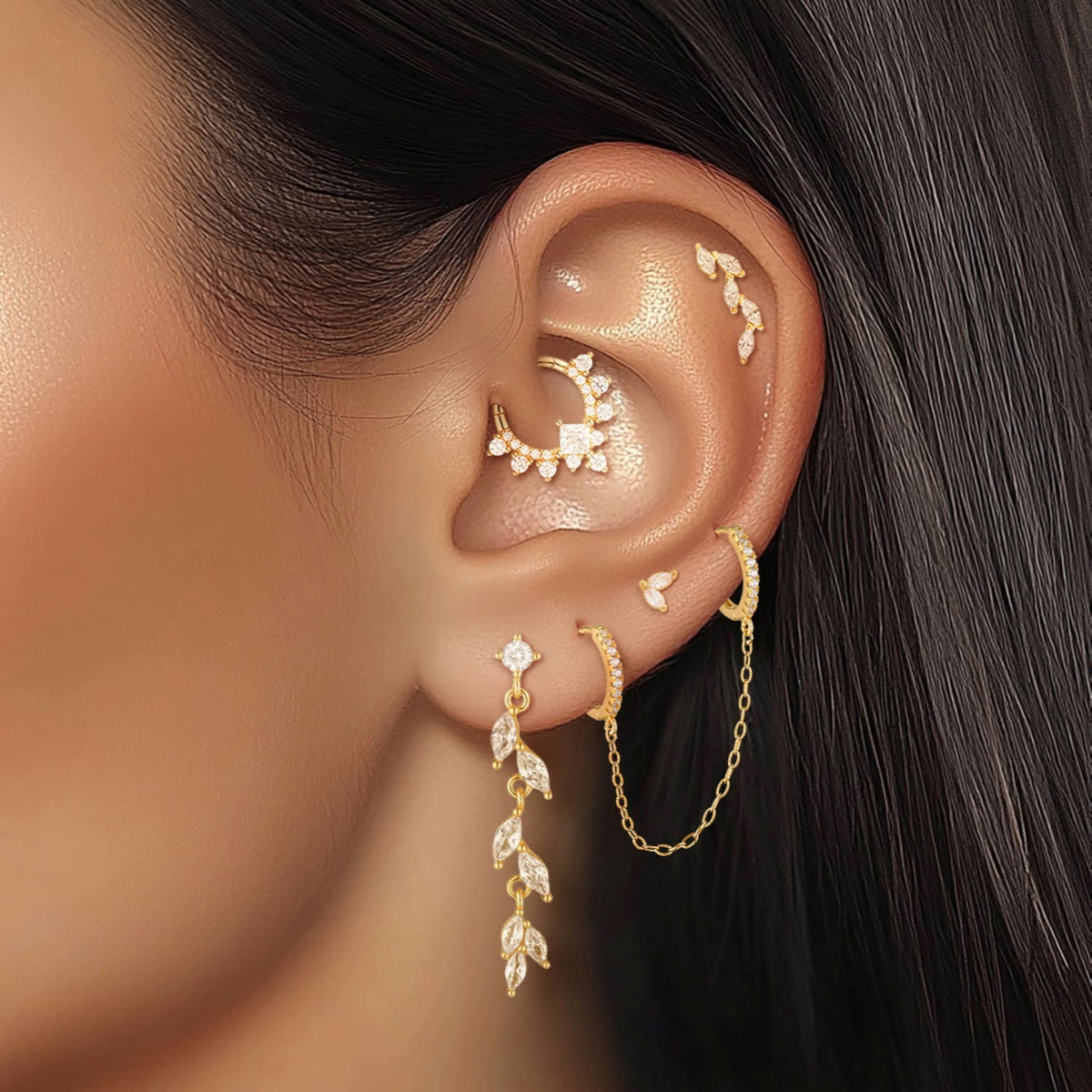 flat back cartilage stud