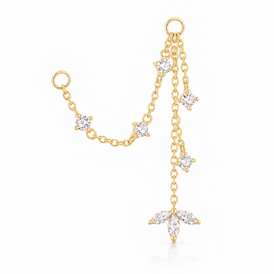 Charlotte Chain Charm - 14K Solid Gold