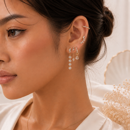 Amanda Flat Back Stud - 14K Solid Gold