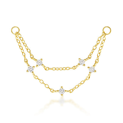 Ava Chain Charm - Gold Vermeil