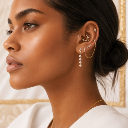 Katie Flat Back Stud - 14K Solid Gold
