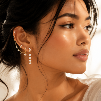 Jane Flat Back Stud - Gold Vermeil