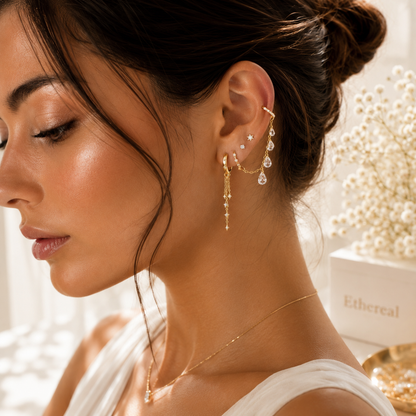 Stacey Hoop Earrings - 14K Solid Gold
