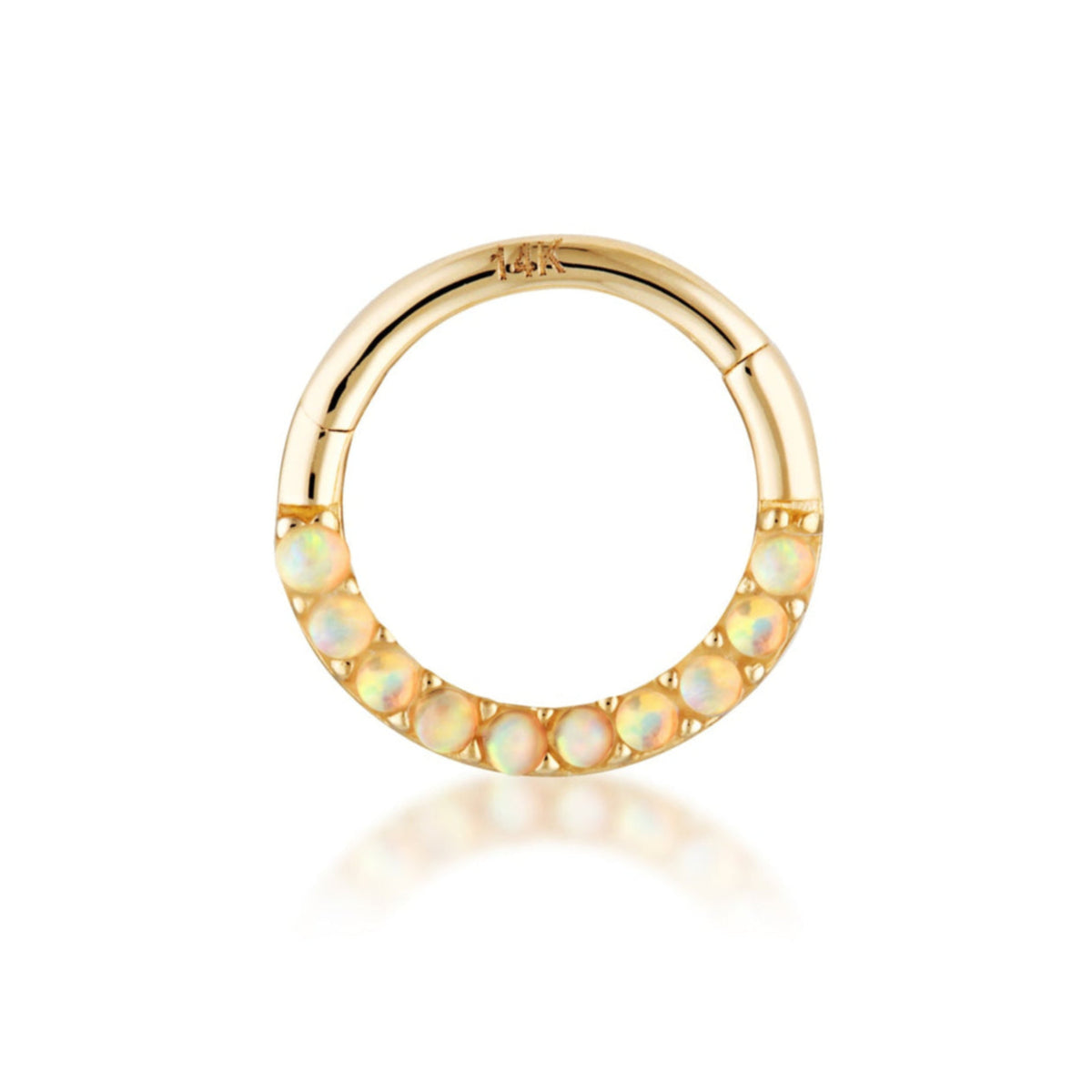 gold opal daith hoop