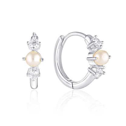 freshwater pearl hoop earrings