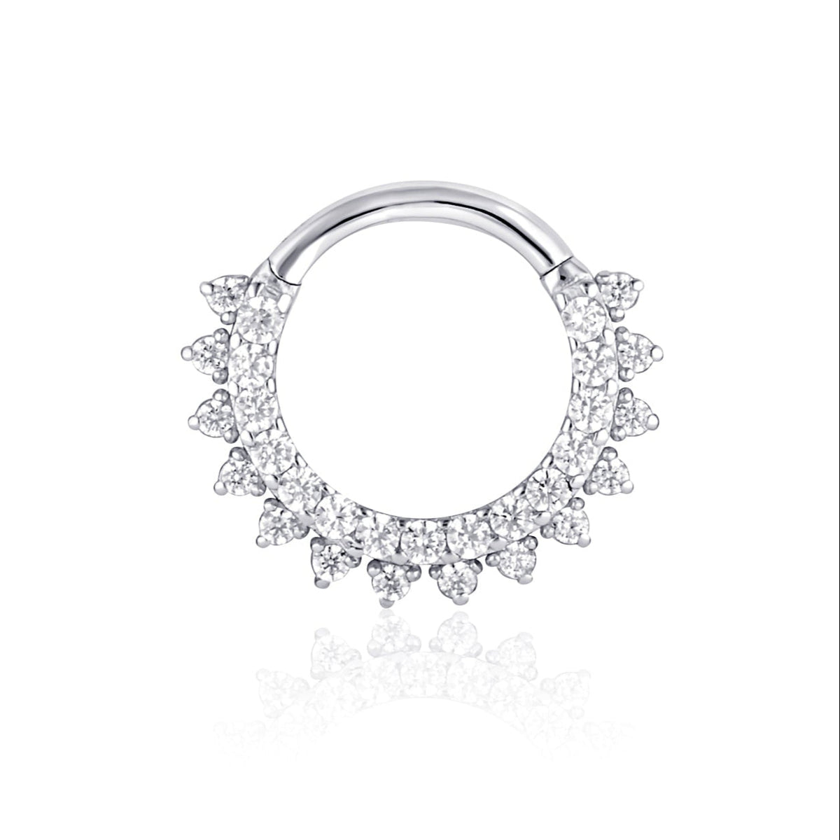 white gold daith hoop