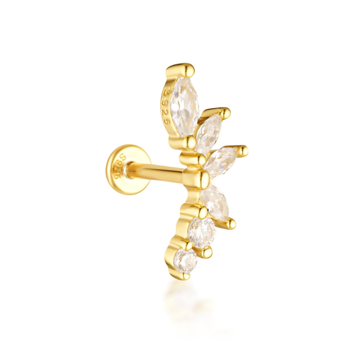 flat back cartilage stud