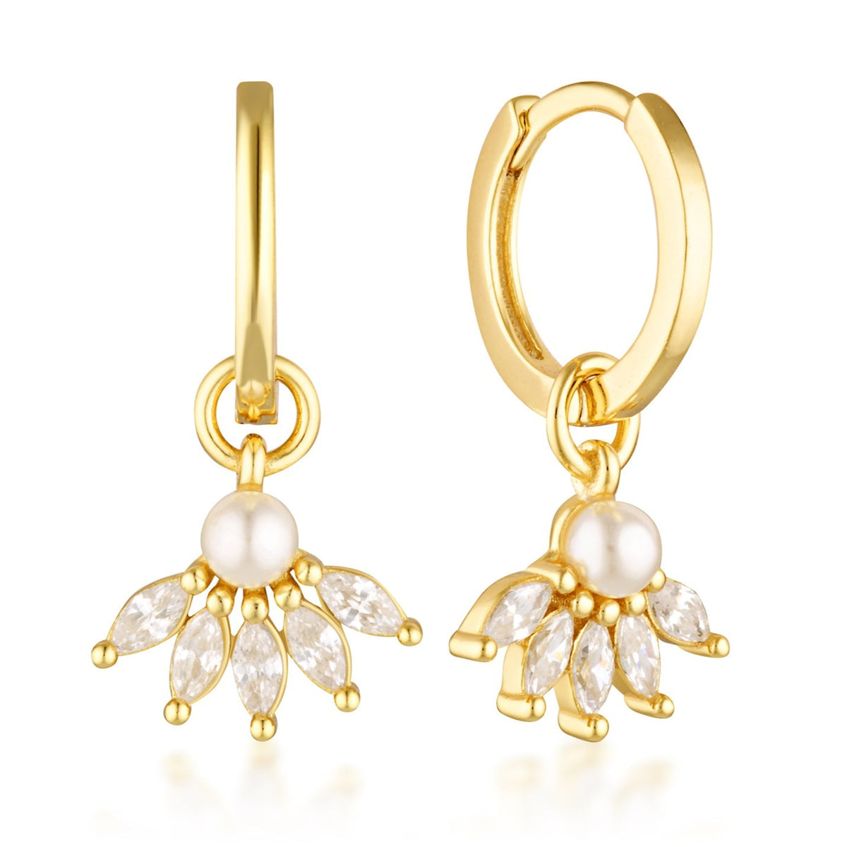pearl hoop earrings