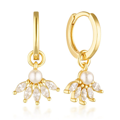 pearl hoop earrings