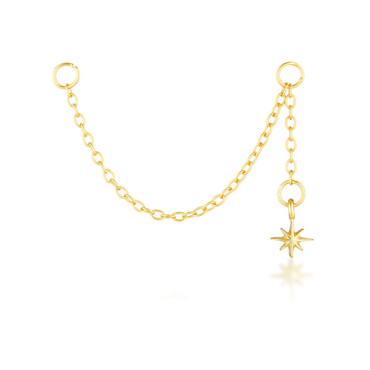 Kailie Chain Charm - 14K Solid Gold