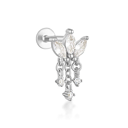 marquise flat back stud