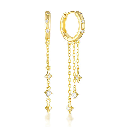 Stacey Hoop Earrings - 14K Solid Gold